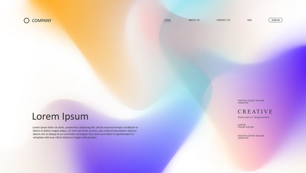 landing page colorful design concept vector