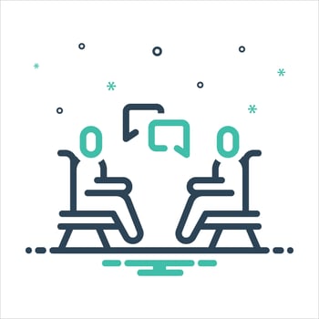 Mix icon talk vector