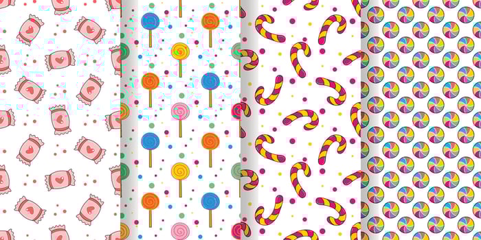 Colorful candy patterns for designs vector
