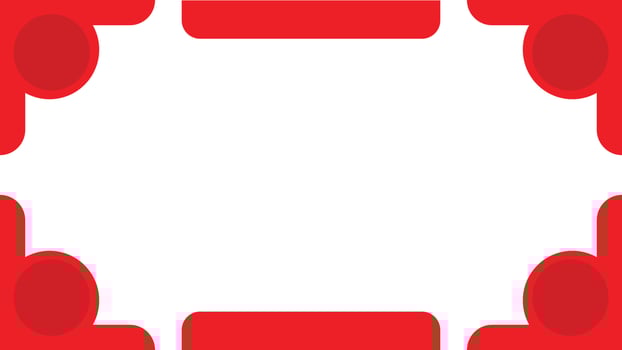 Red arrow frame illustration for blank business web banner design vector