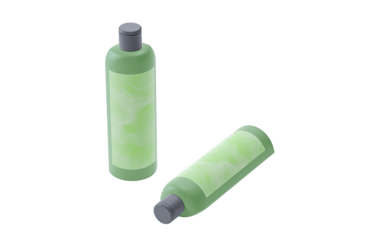 Shampoo Bottle branding Mockup design Template png