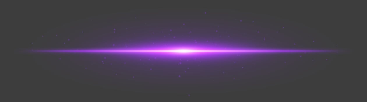 A purple light beam on a dark background vector
