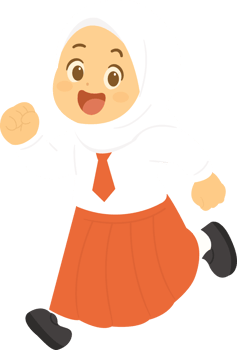 cartoon muslim girl running clip art png