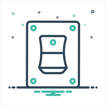 Mix on off icon vector