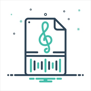 Mix icon audio file vector