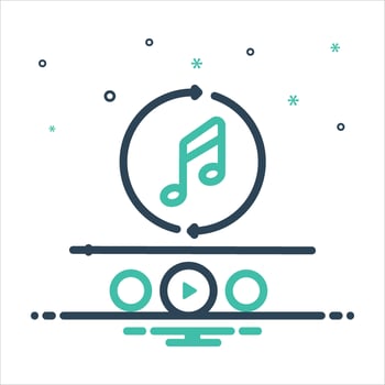 Mix repeat icon vector