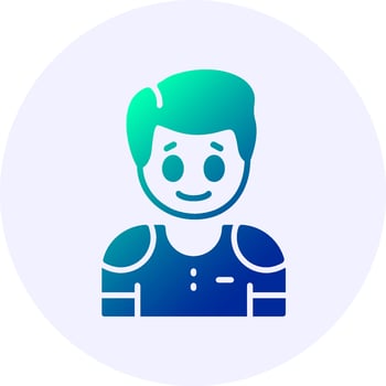 Cheerfulness Emotion Icon Minimal Gradient Style vector
