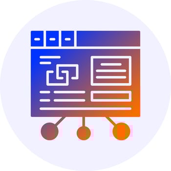 Content writer Circle Icon Minimal Gradient Style vector