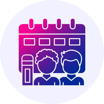 Community reading event Icon Minimal Gradient Style vector