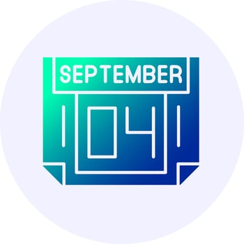 4 September Icon Minimal Gradient Style vector