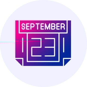23 September Icon Minimal Gradient Style vector