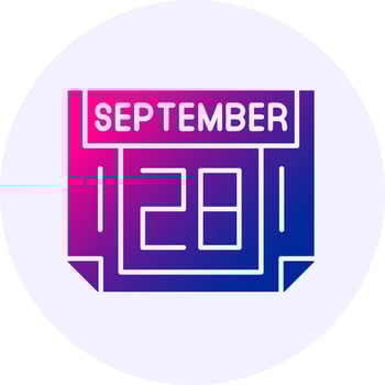 28 September Icon Minimal Gradient Style vector