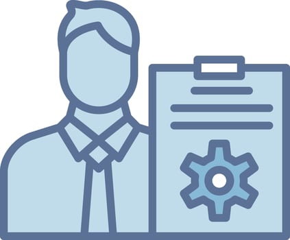 Project Manager Stylized Flat Drawing Piece vector