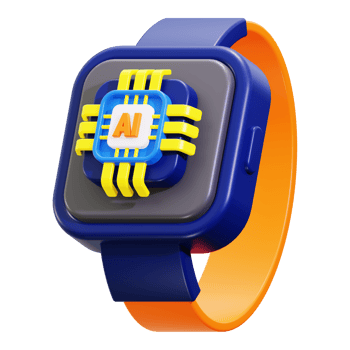 Ai smartwatch with futuristic design and microchip is perfect for technology concepts, innovation projects, wearables design, and digital marketing png