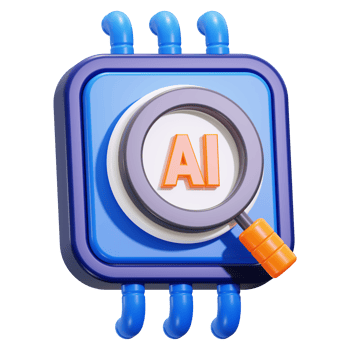 Intricate 3D AI Chip Design Suitable for tech blogs, AI related websites, presentations, and science related designs needing a futuristic touch of AI technology png