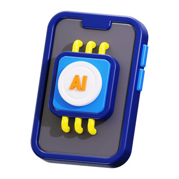 Ai smartphones inner workings gleam in vibrant blue. Suitable for tech, artificial intelligence, and futuristic concepts in designs or presentations png