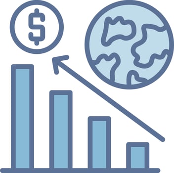 Statistics Simplified Line Mark Illustration vector