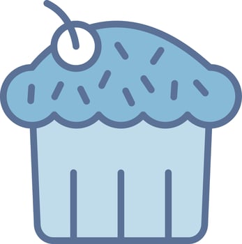 Cupcake Modern Tech Object Illustration vector