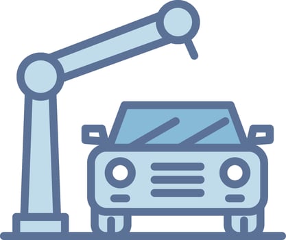 Car Manufacturing Simplified Line Mark Illustration vector
