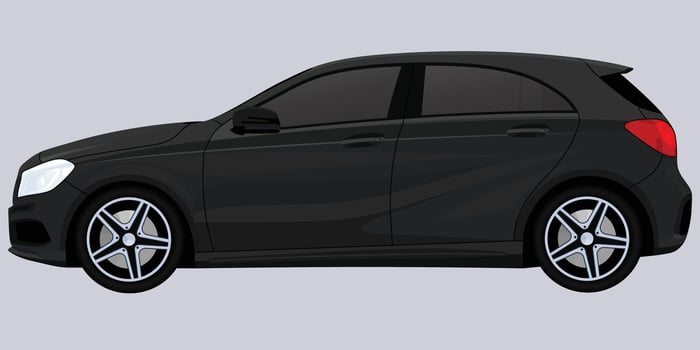 Realistic black color Car Illustration vector