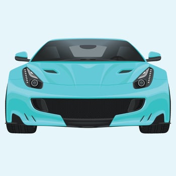 Realistic Car Illustration High-Detail Sports Car Set vector