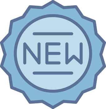New Pixel Style Badge Layout vector