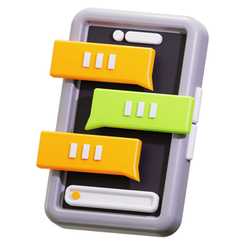 3d Chatting icon. Ideal for illustrating texting apps, communication, social media interactions, technology concepts png