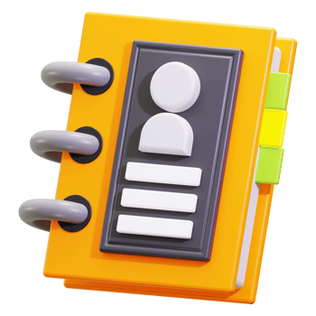 3d Contact Book icon. Suitable for business or office related designs png