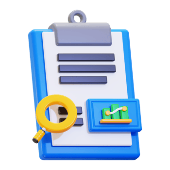 3d research icon. Suitable for financial reports, market analysis, business presentations, and research png