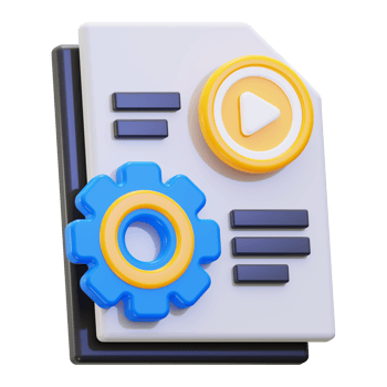 3d content management icon. perfect for software tutorials, tech blogs, educational videos, or multimedia presentations on customization features png