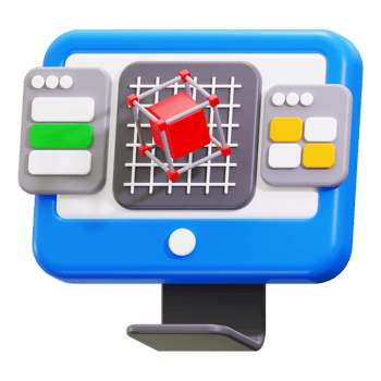 3d modeling. suitable for tech related graphics, digital marketing presentations, and virtual reality concepts png