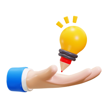 3d Creative Idea icon. Ideal for education, innovation, brainstorming, inspiration, and design projects. Bright ideas symbolized png