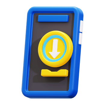 3d download icon. suitable for technology concepts, digital communication, mobile devices, and business trends in telecommunications industry png