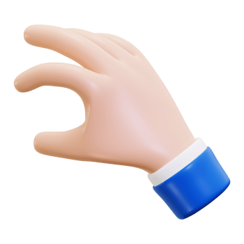 Scale a hand gesture with a 3d cartoon hand for business presentations, communication concepts, educational materials, graphic design projects png