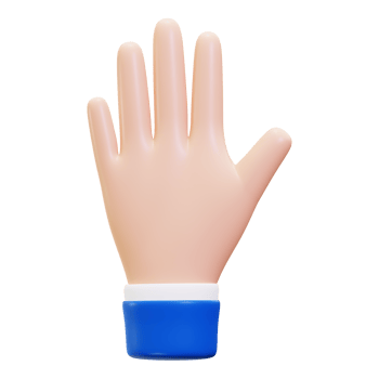 3d Open hand reaching out with a blue cuff, great for concepts of help, support, unity, diversity, and community communication png