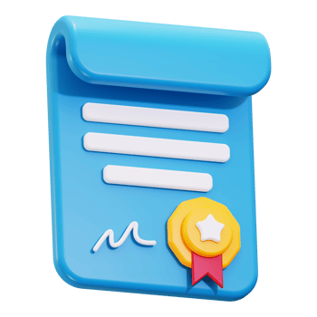 3d Certificate icon. Great for academic achievements, employee recognition, certifications, awards, and accomplishments png