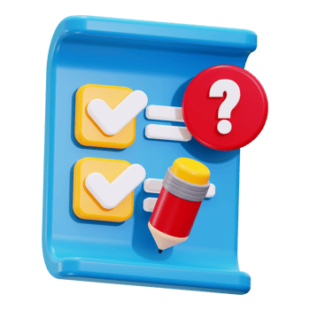 3d Exam icon. Suitable for presentations, reports, infographics, and website graphics png