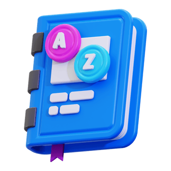 Dictionary 3D Icon png