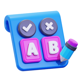 3d School Test icon. perfect for educational concepts, testing, decision making, exams, and school related designs png
