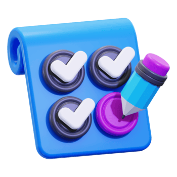 3d Checklist icon. Suitable for organizing tasks, project management, productivity concepts, and goal setting visuals png