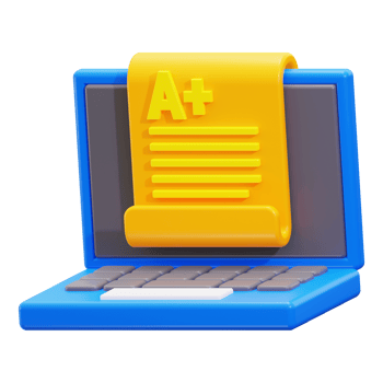 3d Online exam icon. Suitable for educational concepts, online learning, achievement celebrations png
