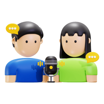 3d Podcast talk Icon png