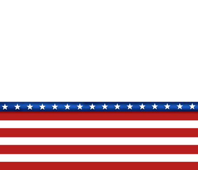 An american stripe flag border Frame on Transparent background png
