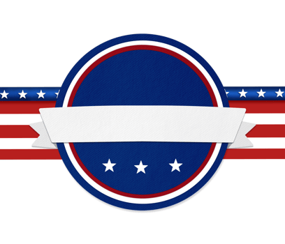 A patriotic american flag with a circle and stars png
