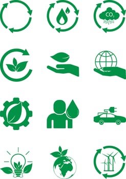 Energy icon, Earth protection concept, Green tree for business growth and environmental sustainability ESG. You can easily change the color. vector