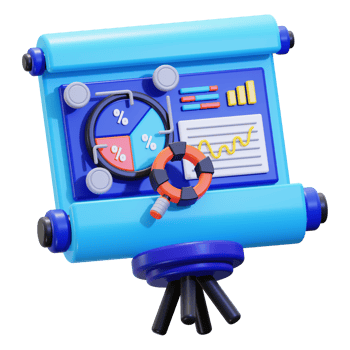 3d Business Analysis Presentation icon. suitable for financial, business, or safety related presentations in various industries png