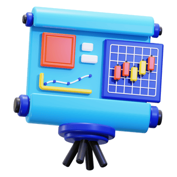 3d Business Presentation icon. ideal for business presentations, reports, academic discussions, educational material png