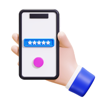 Smartphone Password Protection 3D Icon png