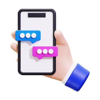 Smartphone Chatting 3D Icon png