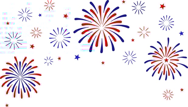 Fireworks United States of America USA Independence Day 4th of July Celebration vector